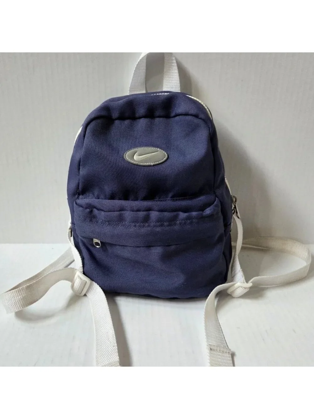 Vintage Nike Backpack Blue White Mini 12